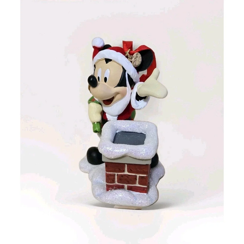 Disney 2013 Sketchbook Santa Claus Mickey Mouse Chimmey Christmas Ornament W Box